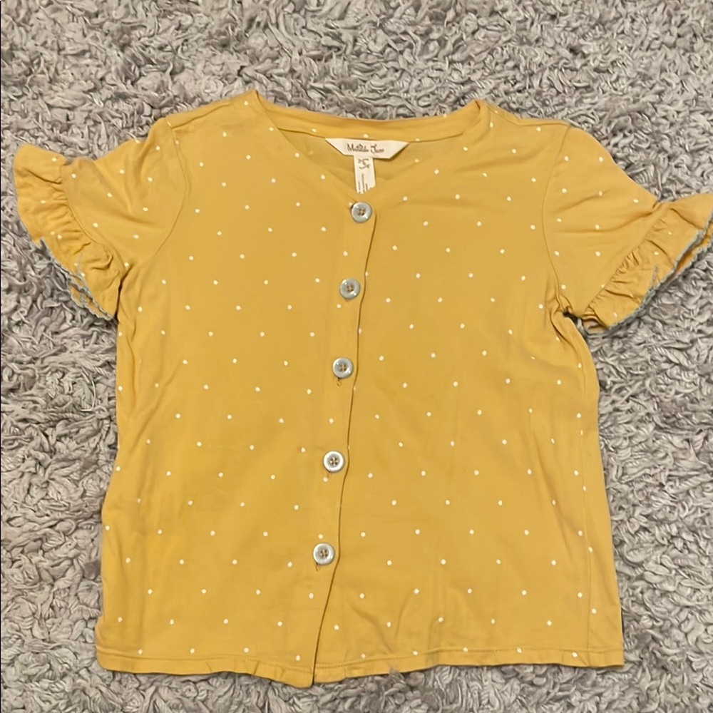 2020 Matilda Jane “Don't Stop Dancing” Button Up Tee, Size 6